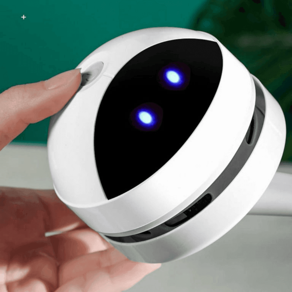 Dobíjecí USB stolní vysavač ve tvaru robota pro snadné odstraňování prachu - Souliia