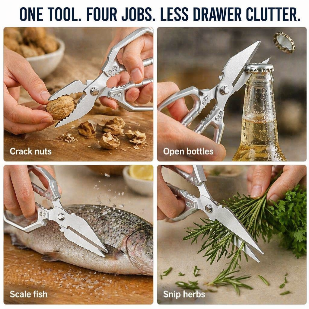 SharpEdgePro — Slice Through Chicken Bones, Shells & Herbs In One Snap - Souliia