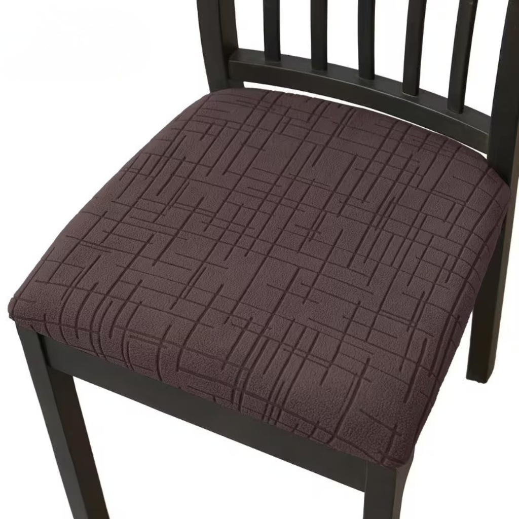 Crossfit Elastic Dining Chair Covers — Cross-Textured Stretch Fabric, Secure Fit