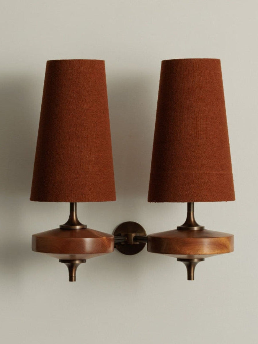 Rowan Retro Fabric Shade Wall Sconce – Classic Fabric Lighting For Bedroom | Souliia