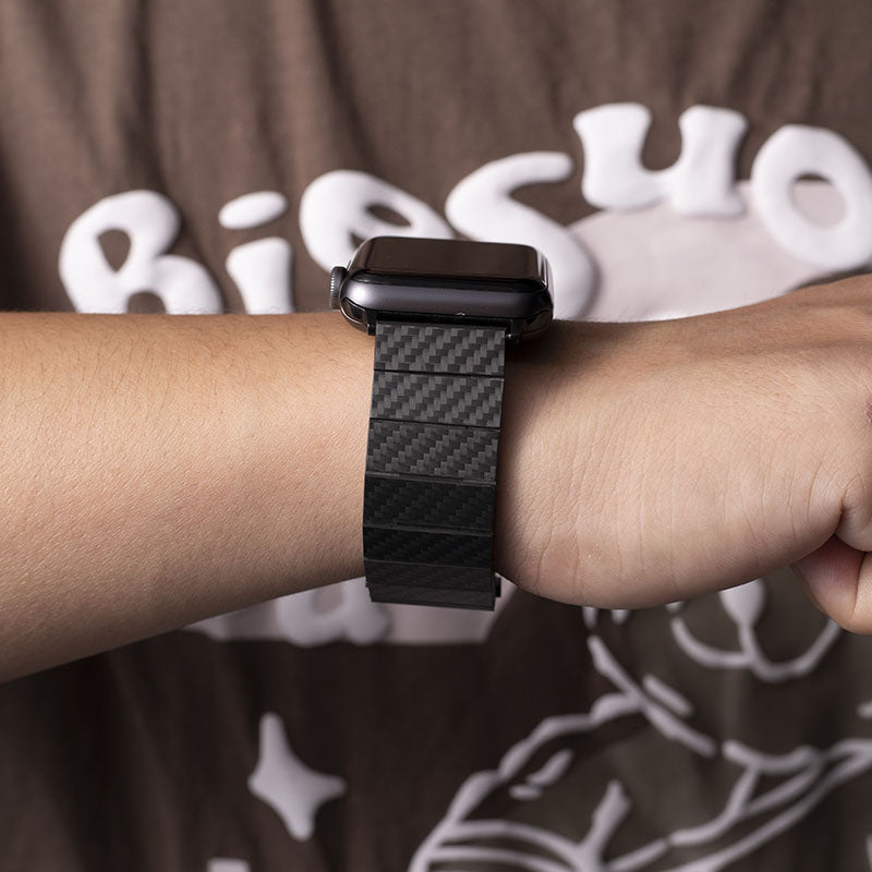 AeroWeave Carbon Fiber Apple Watch Band — Aramid Cover