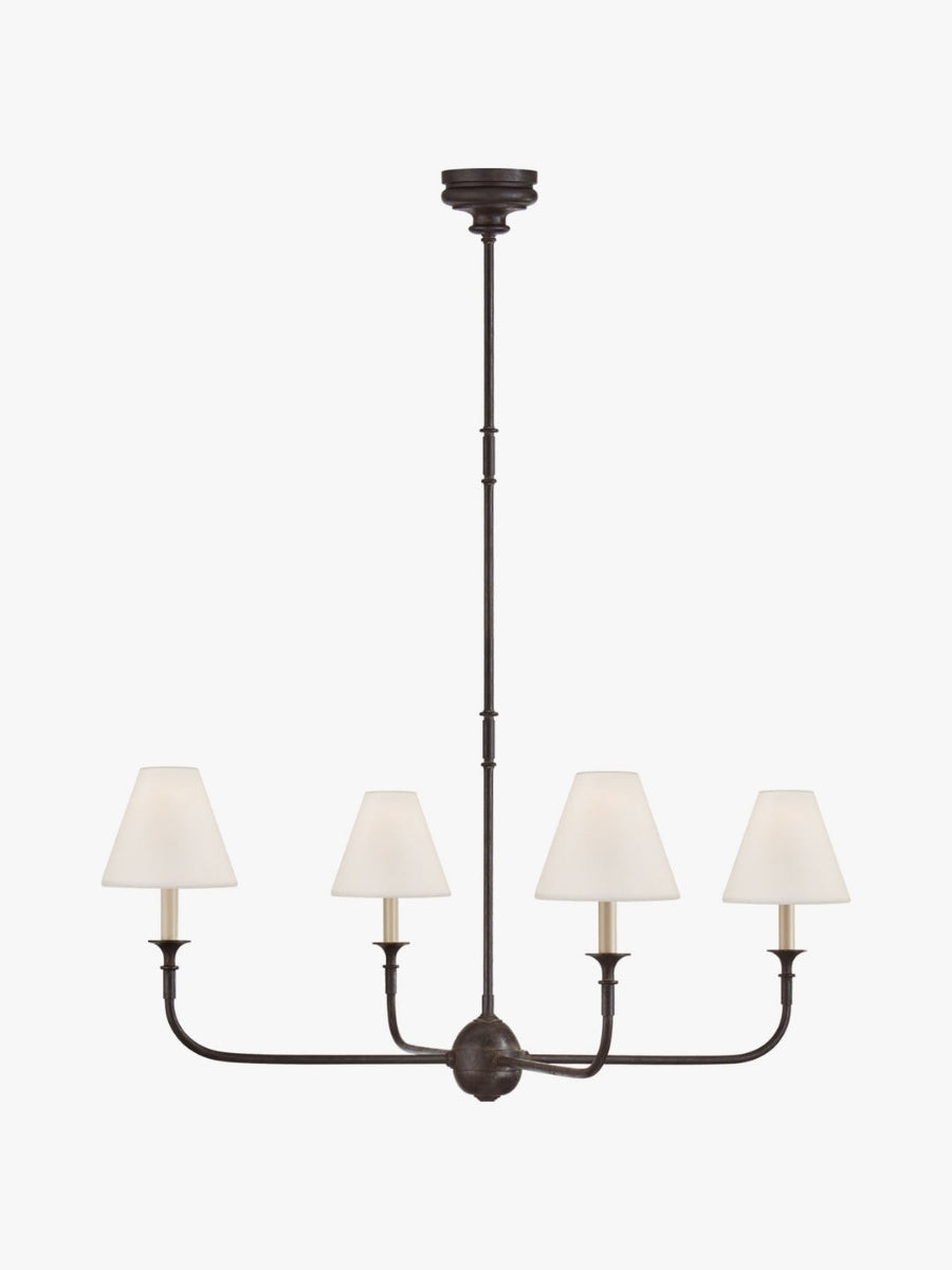 Sleek Chandelier Featuring Layered Linear Silhouette | Souliia