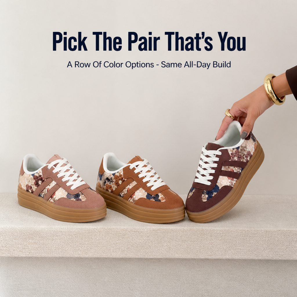 RadianceStride Brown Sneakers — Ignite Your Style with Unmatched Comfort and Subtle Glamour - Souliia