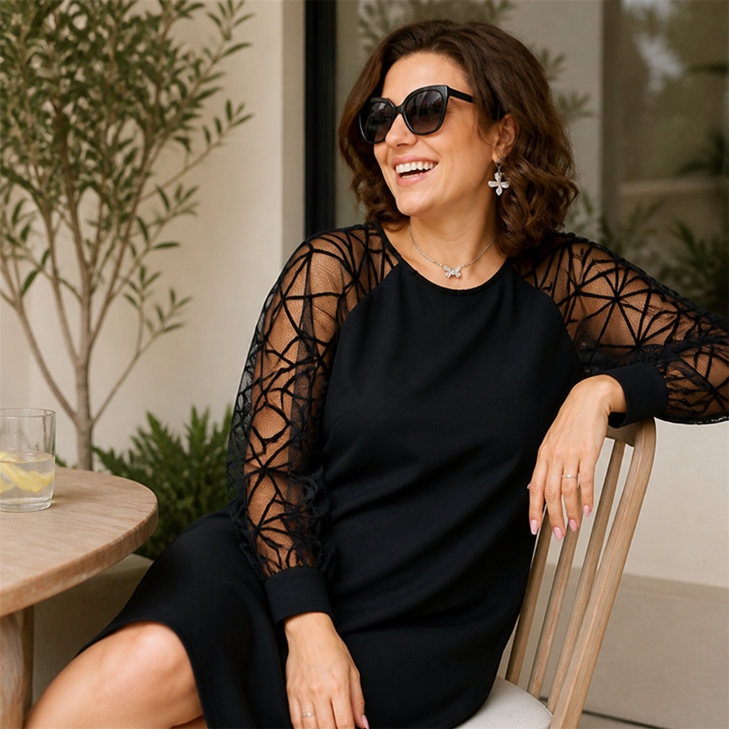VioraLuxe Black Tunic Dress — Unleash Confidence with Effortless Comfort and Chic Style - Souliia