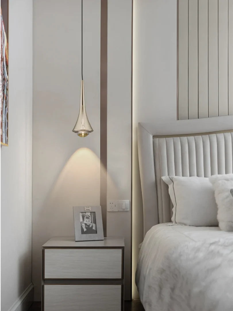 Lumenora LED Teardrop Pendant Light — Nordic Metal Ceiling Fixture
