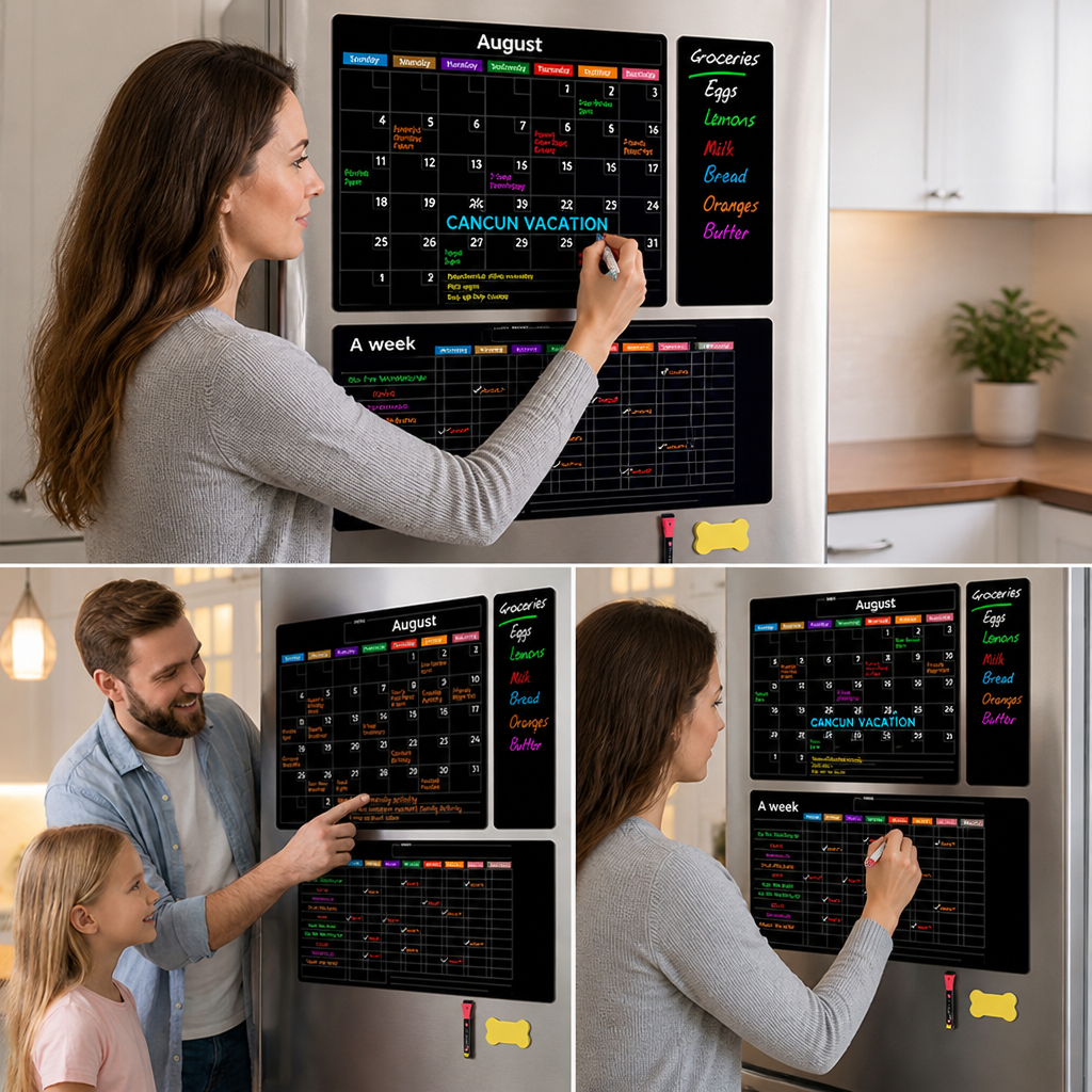 VibranceFlow Magnetic Calendar Set — Command Your Family’s Chaos with Colorful Clarity and Stress-Free Control - Souliia