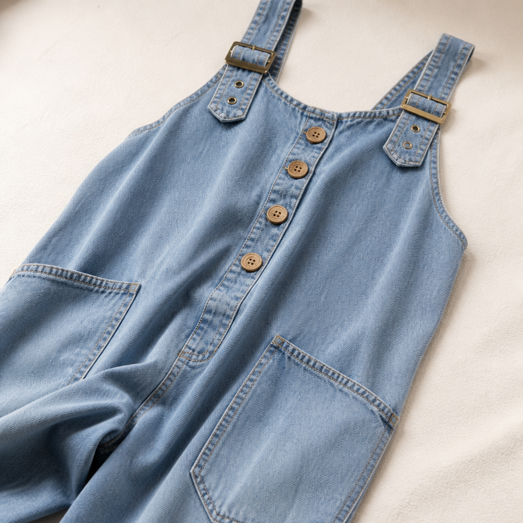 VelaSway Casual Denim Jumpsuit — Embrace All-Day Freedom with Flattering, Effortless Style - Souliia