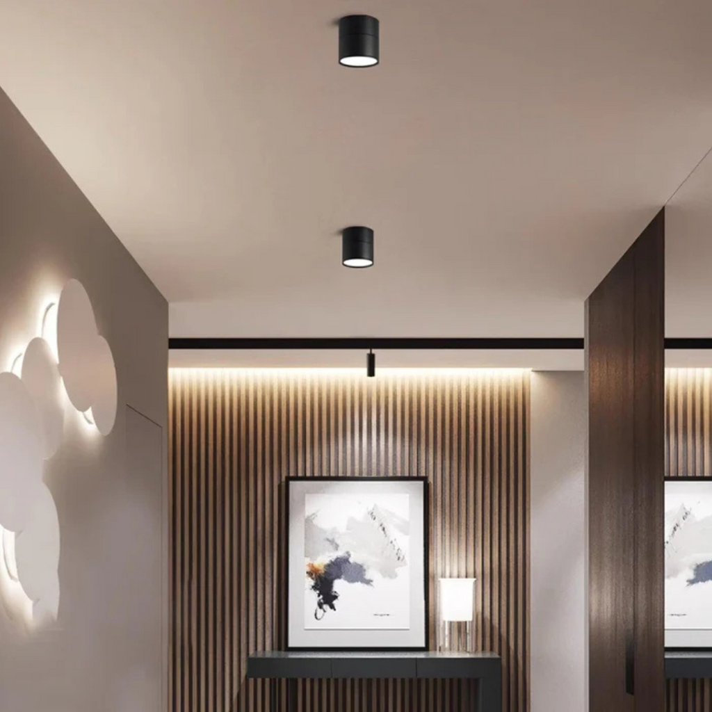NovaLux Rotating Head LED Ceiling Light — Adjustable Radius Design