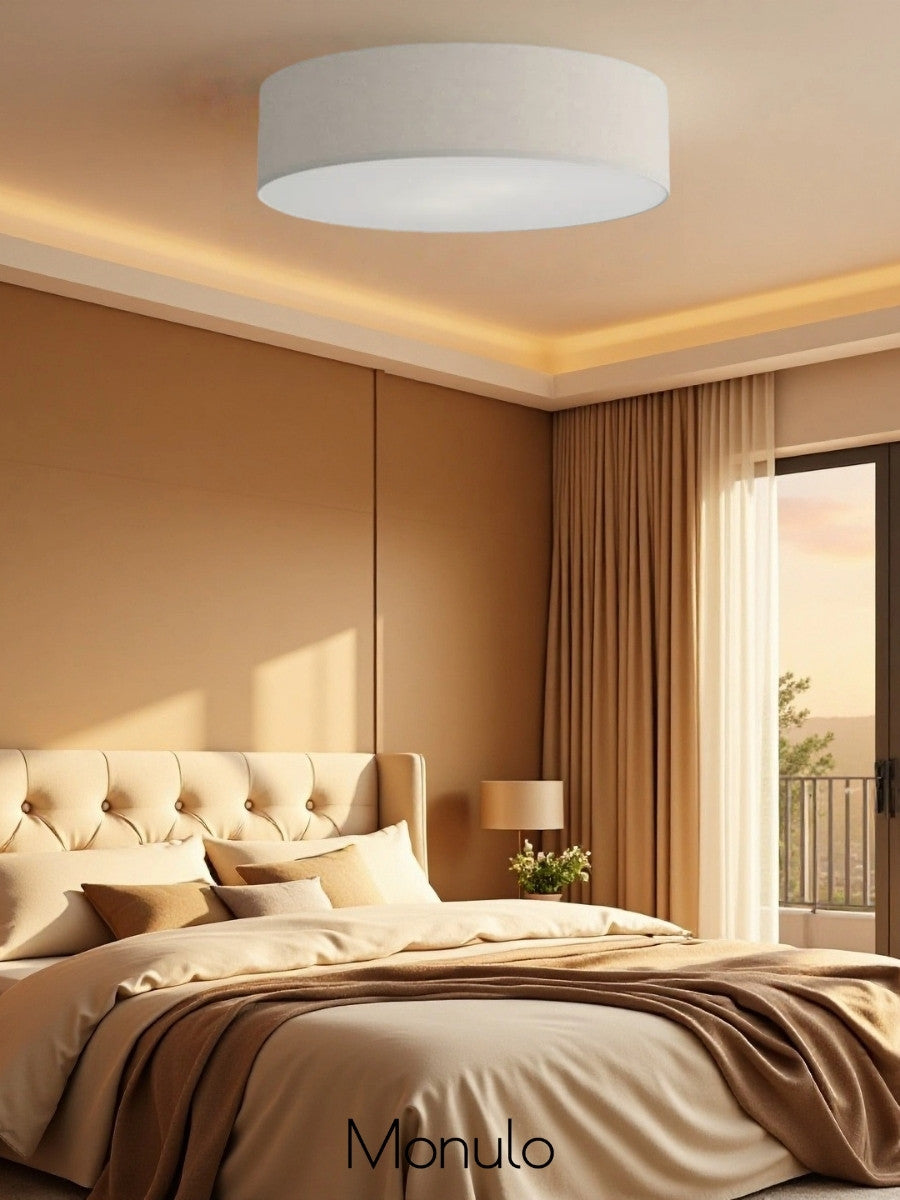 Soft Deckenlampe – Stoff- und Acryl-Rundleuchte für stimmungsvolles Licht | Souliia