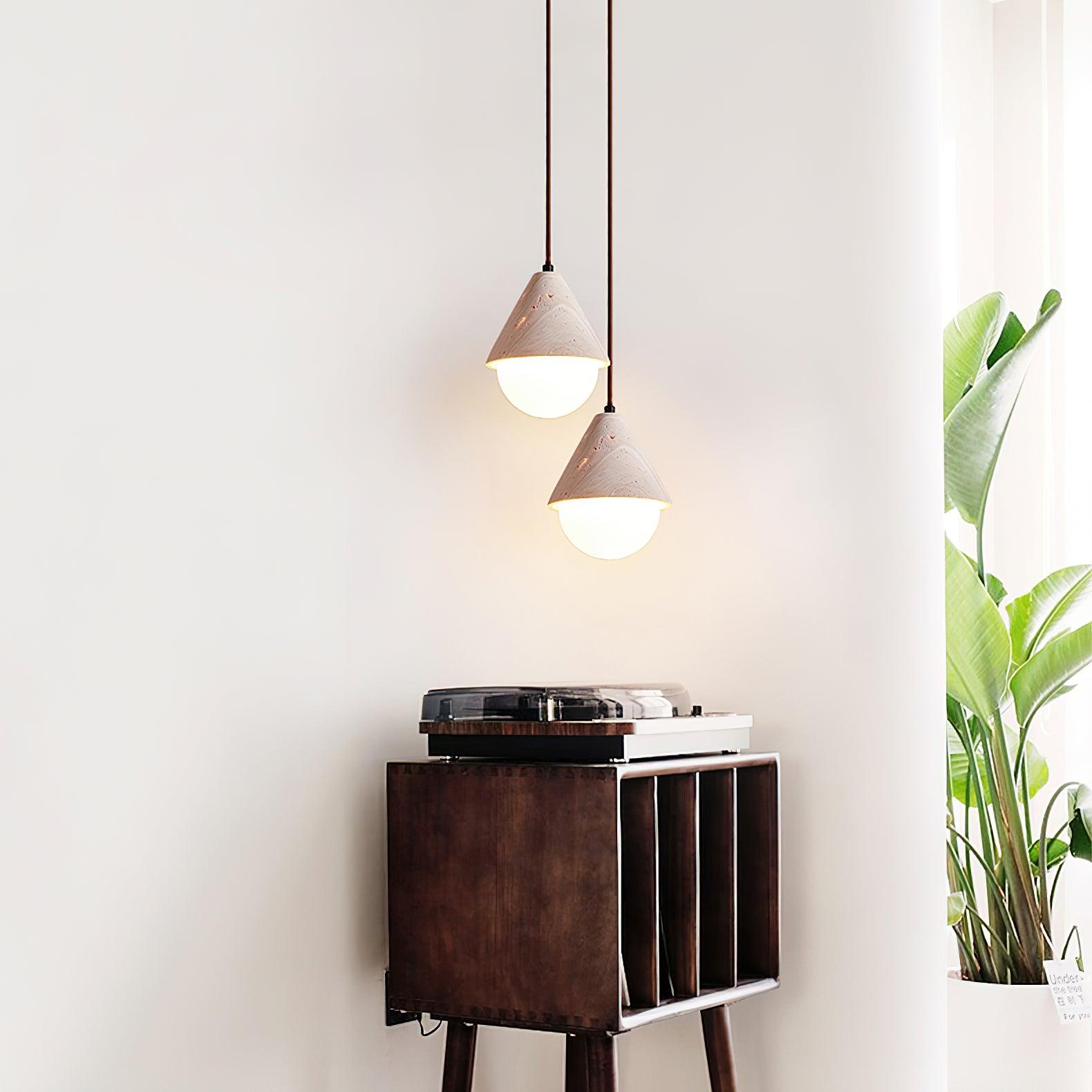 Travertine Pendant Light | Souliia