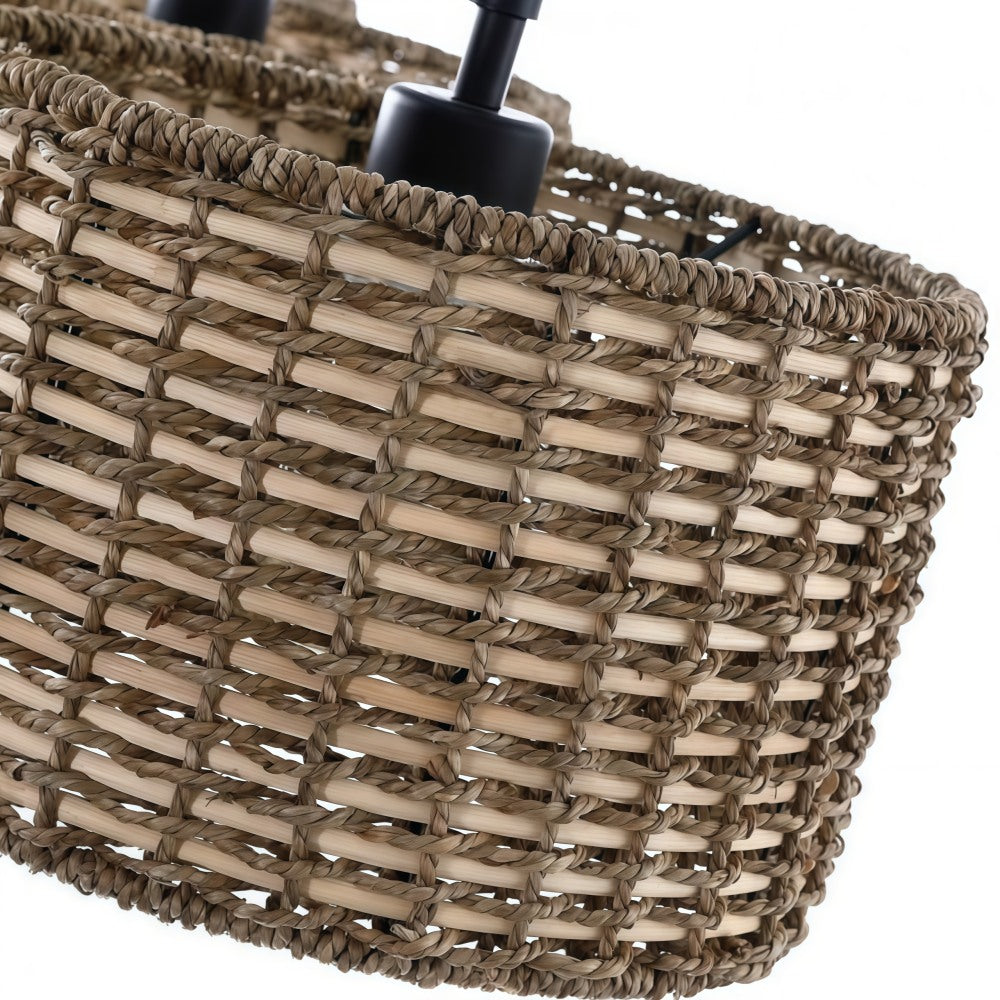 Ravelo Rustic Drum Pendant Light with Sculptural Metal Design for Dining and Living Spaces | Souliia