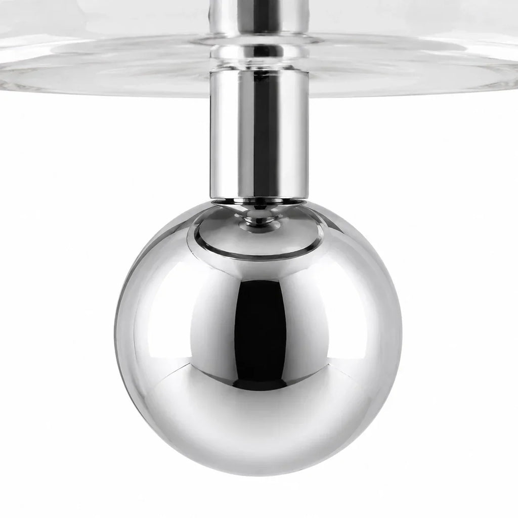 Ribbed Glass Semi-Flush Ceiling Light for Hallway and Entryway | Souliia
