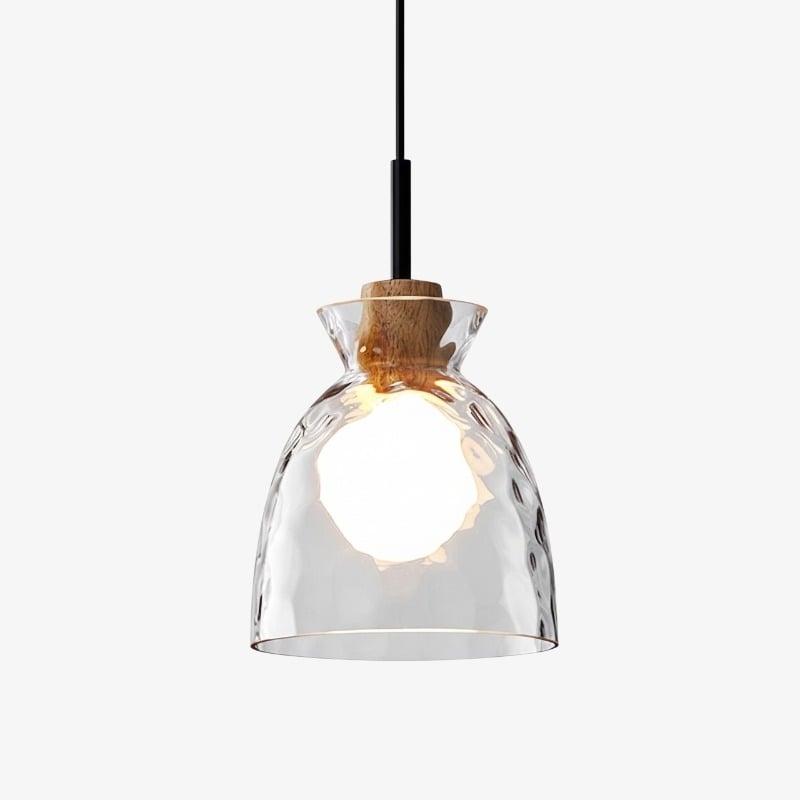 Quenora Sculptural Drop Pendant Light - Contemporary Glass Hanging Lamp for Dining Area U23 | Souliia