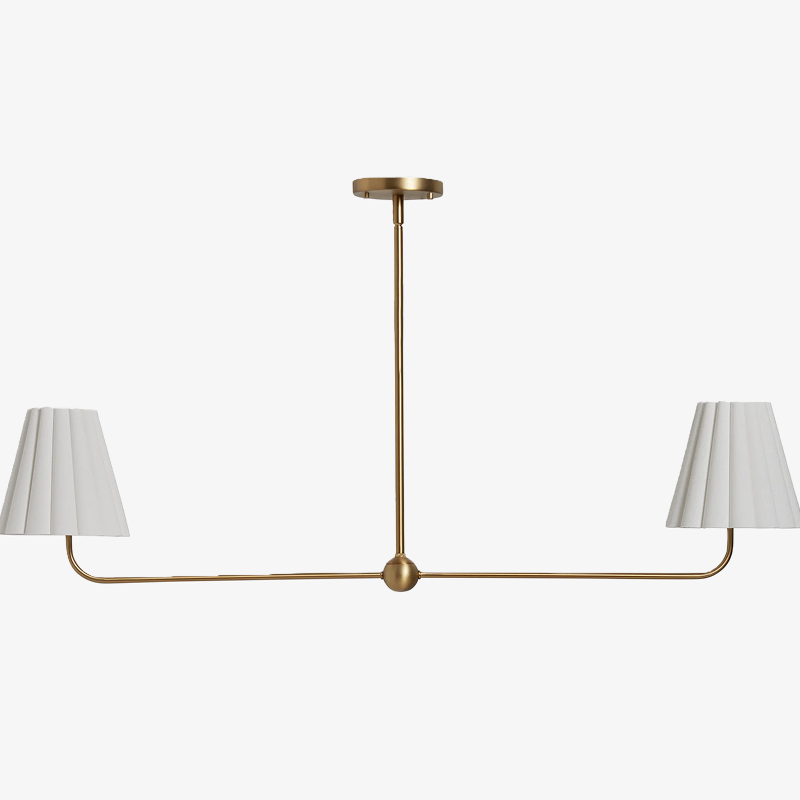 Ruffmeto Ruffled Shade Metal Frame Chandelier for Dining, Entry and Living Room | Souliia