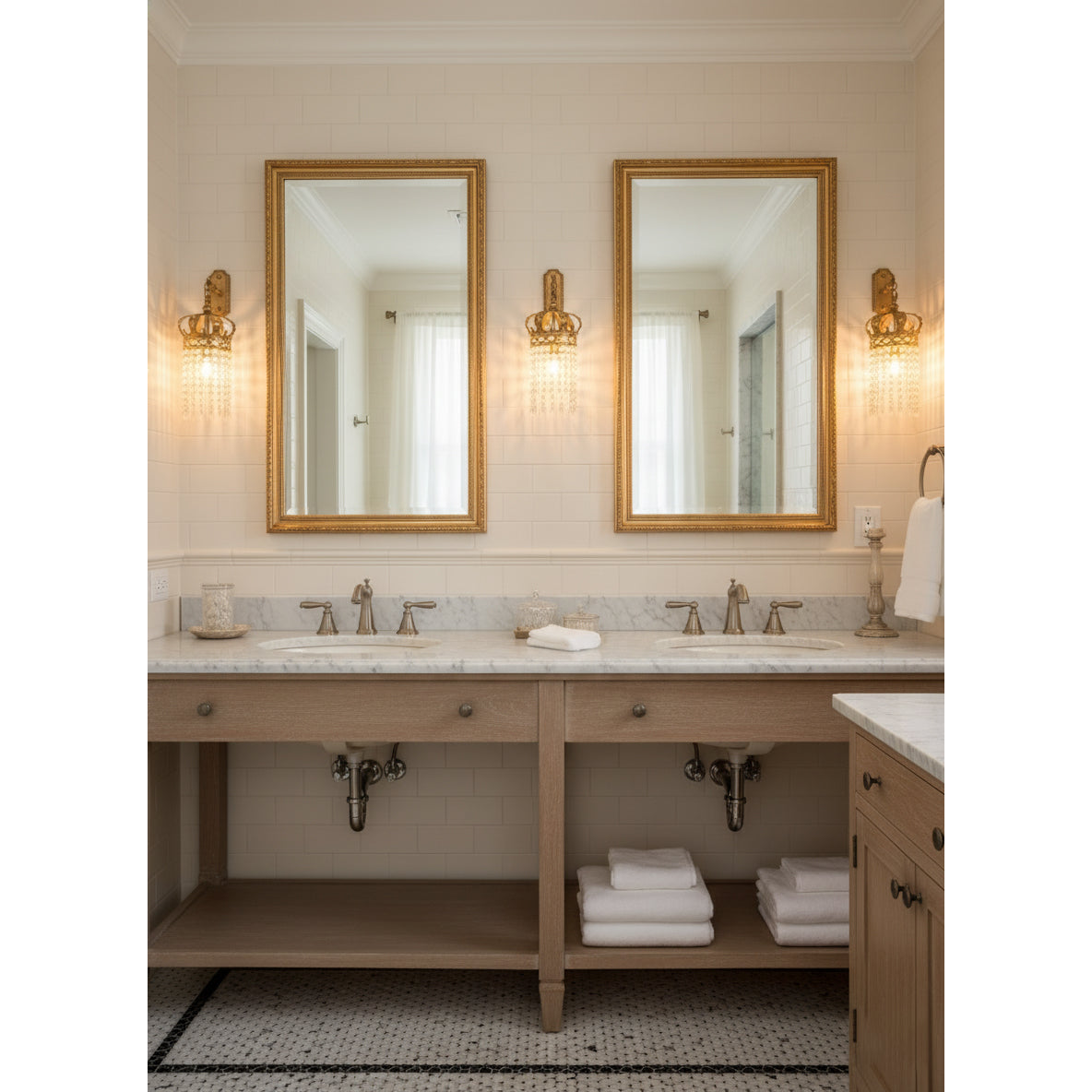 Timon Brass Crown Wall Lamp | Souliia