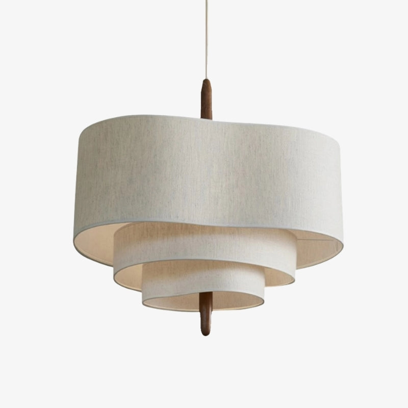 Softlume Wave Linen Shade Pendant Lamp - Modern Light for Dining Room | Souliia