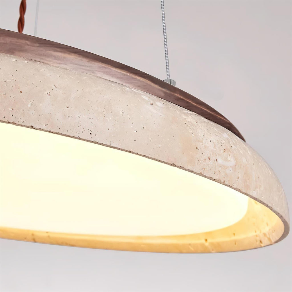 Lampada a sospensione Piedra in travertino | Souliia