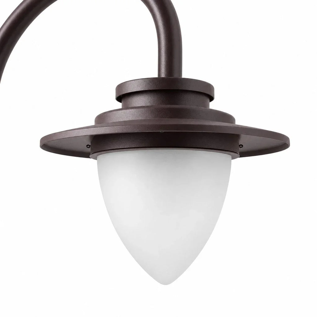 Lampada da giardino per esterni con attacco E27, lampada a paletto curva per vialetti, patii e bordure paesaggistiche | Souliia