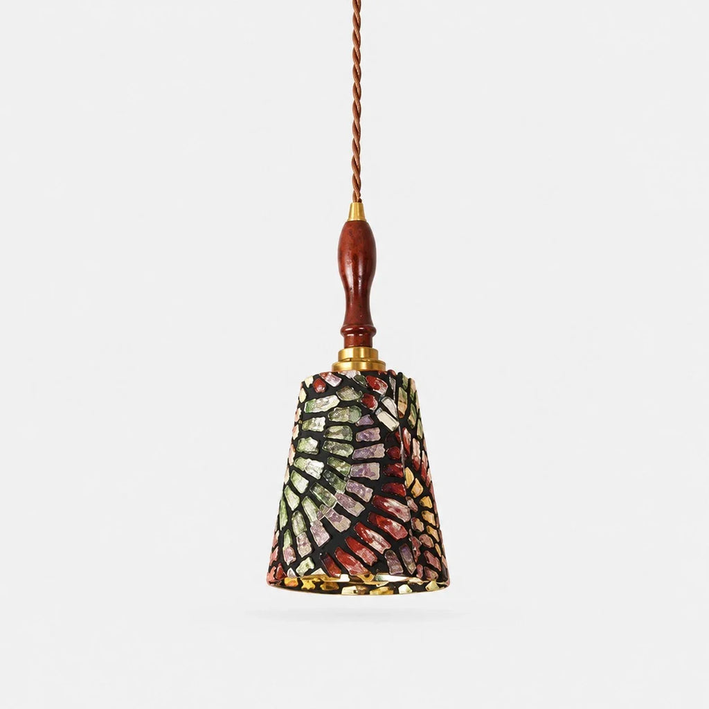 Patterned Fabric Fish-Line Pendant Light | Souliia