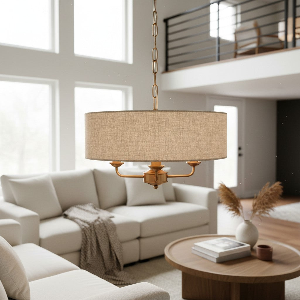 Tela elegante Mehrarm-Hängeleuchte mit skulpturalen Schirmen für Esszimmer und Wohnbereich | Souliia