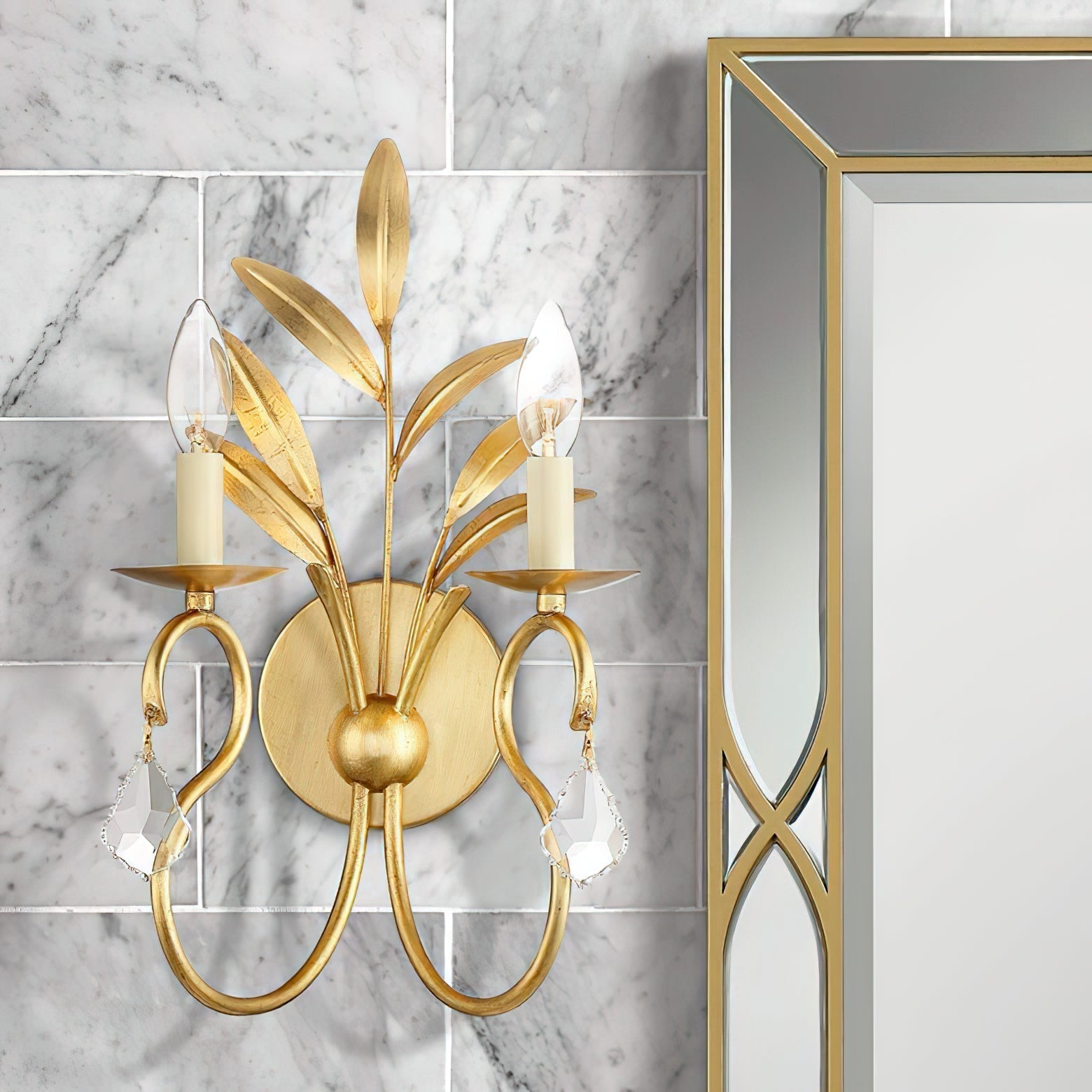 Lydia Crystal Sconces | Souliia