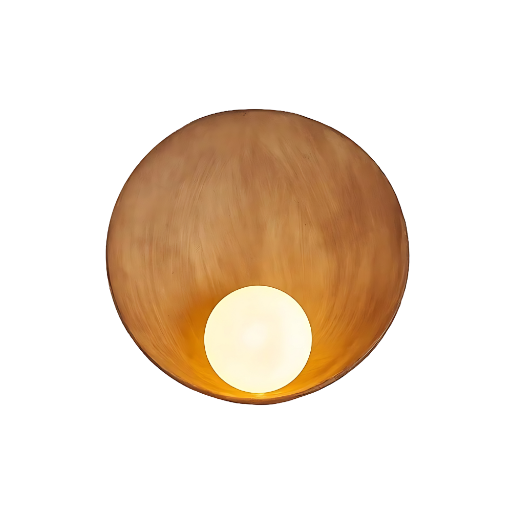 Serenity Modern Resin Japandi Metal Wall Lamp | Souliia