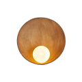 Serenity Modern Resin Japandi Metal Wall Lamp | Souliia