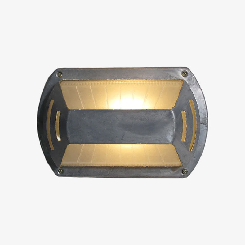 Morvane Geometric Aluminum Wall Sconce - Industrial Outdoor Lighting for Entryway | Souliia