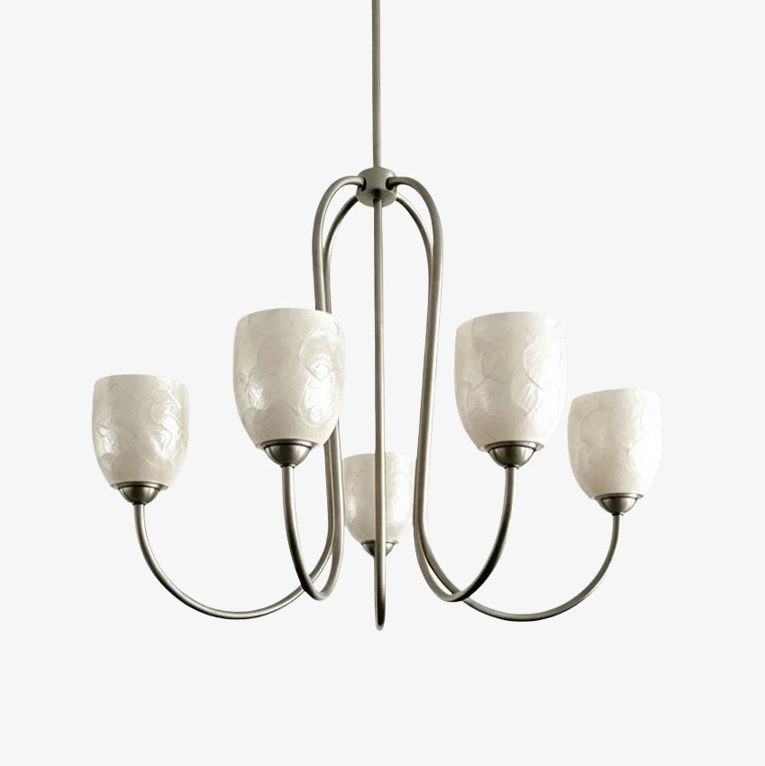 Shell Shade French Vintage Chandelier for Dining Room Lighting | Souliia