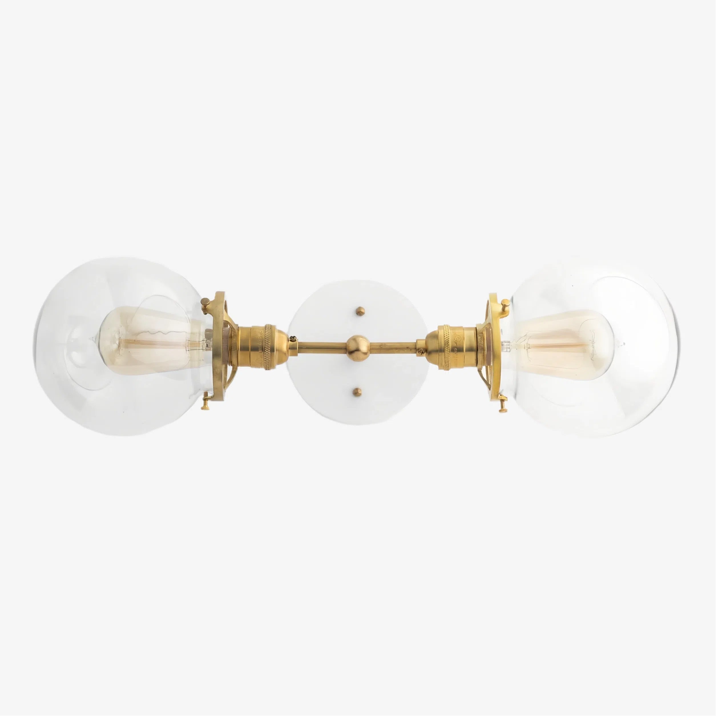 Lumio Globe Clear Glass Wall Sconce – Modern Industrial Wall Light for Vanity & Hallway | Souliia