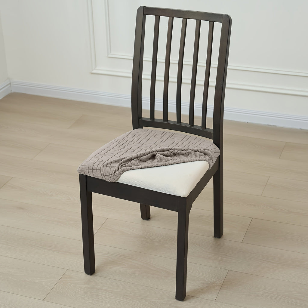 Crossfit Elastic Dining Chair Covers — Cross-Textured Stretch Fabric, Secure Fit