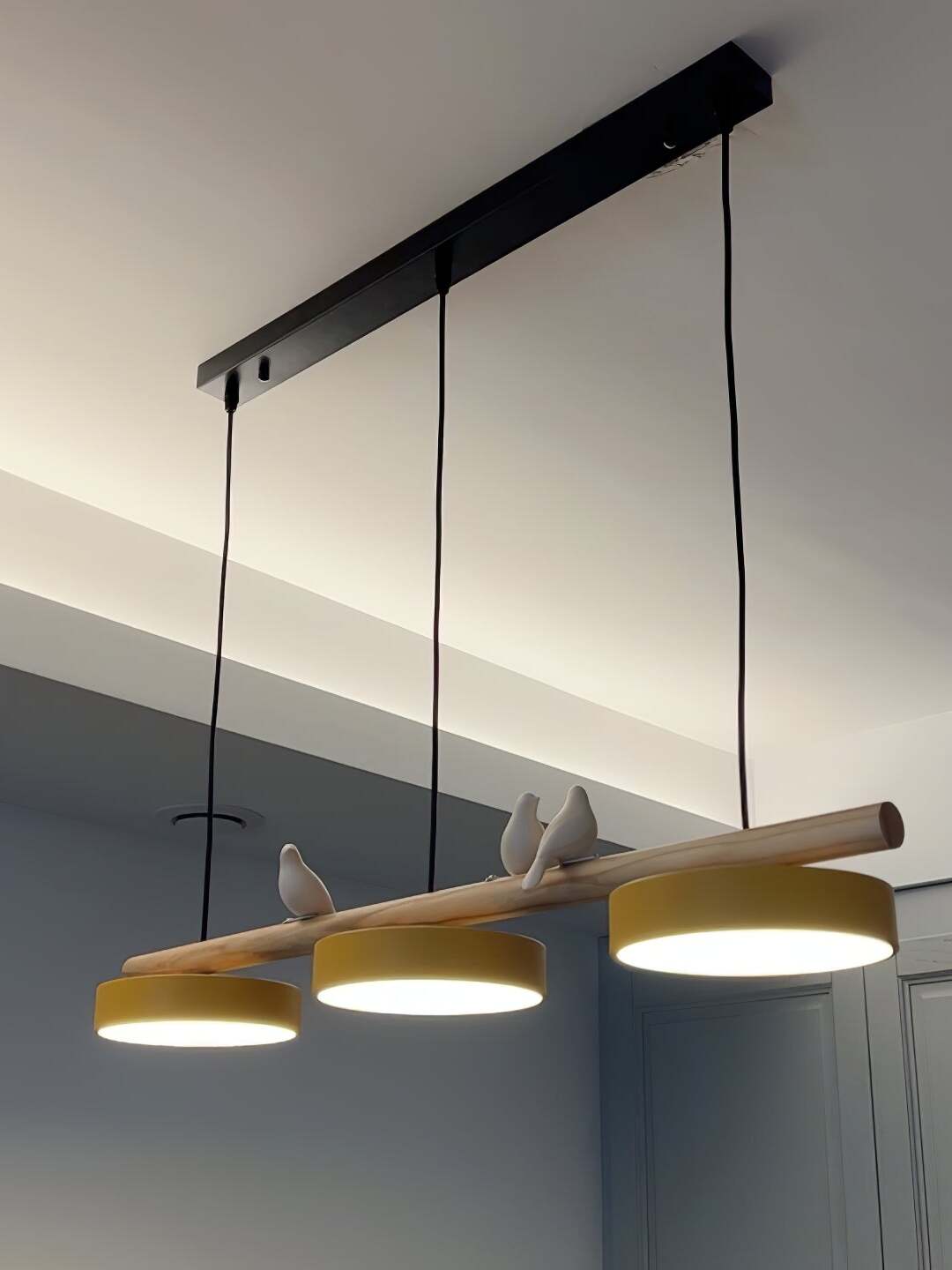 Sienna Bird Pendant Lamp - Wood Design for Scandinavian Kitchen Islands | Souliia