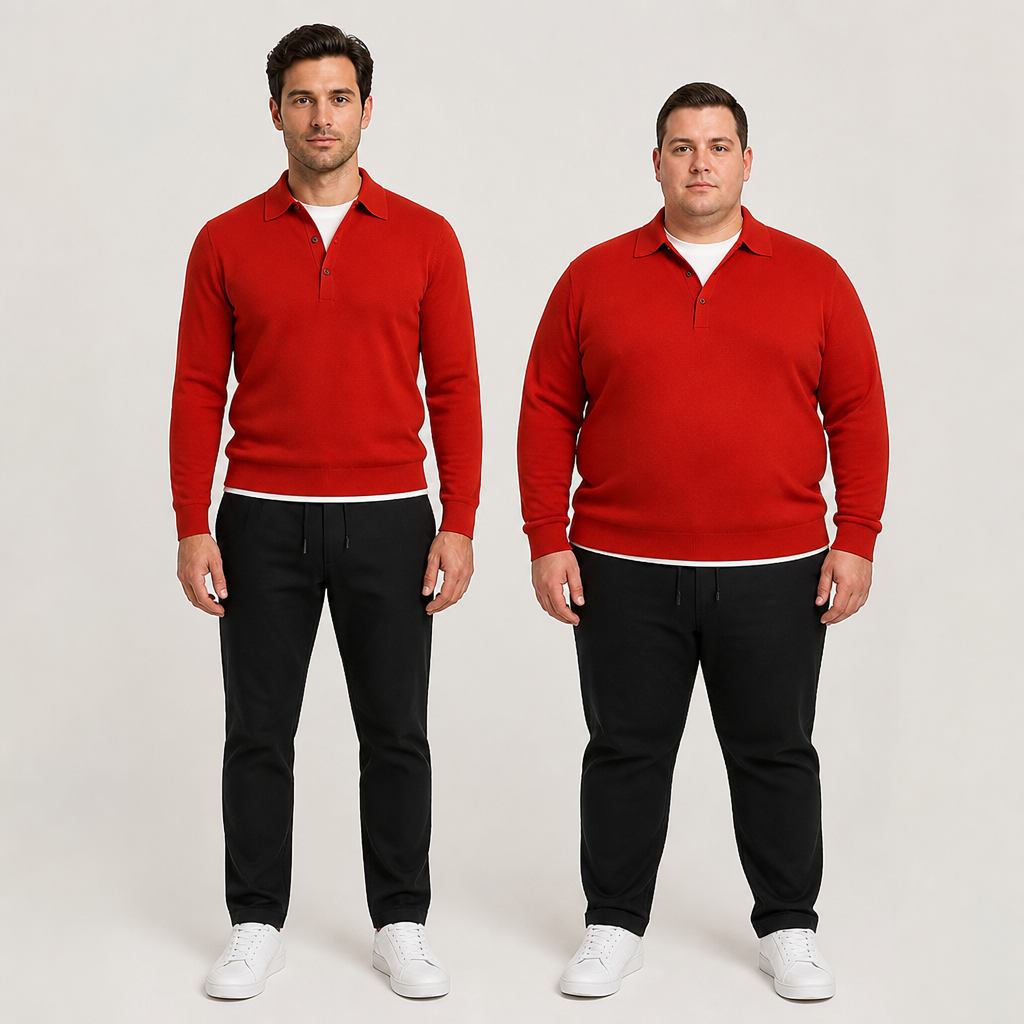 ValorWeave – Tailored Knit Polo with Spread Collar & Button Placket - Souliia