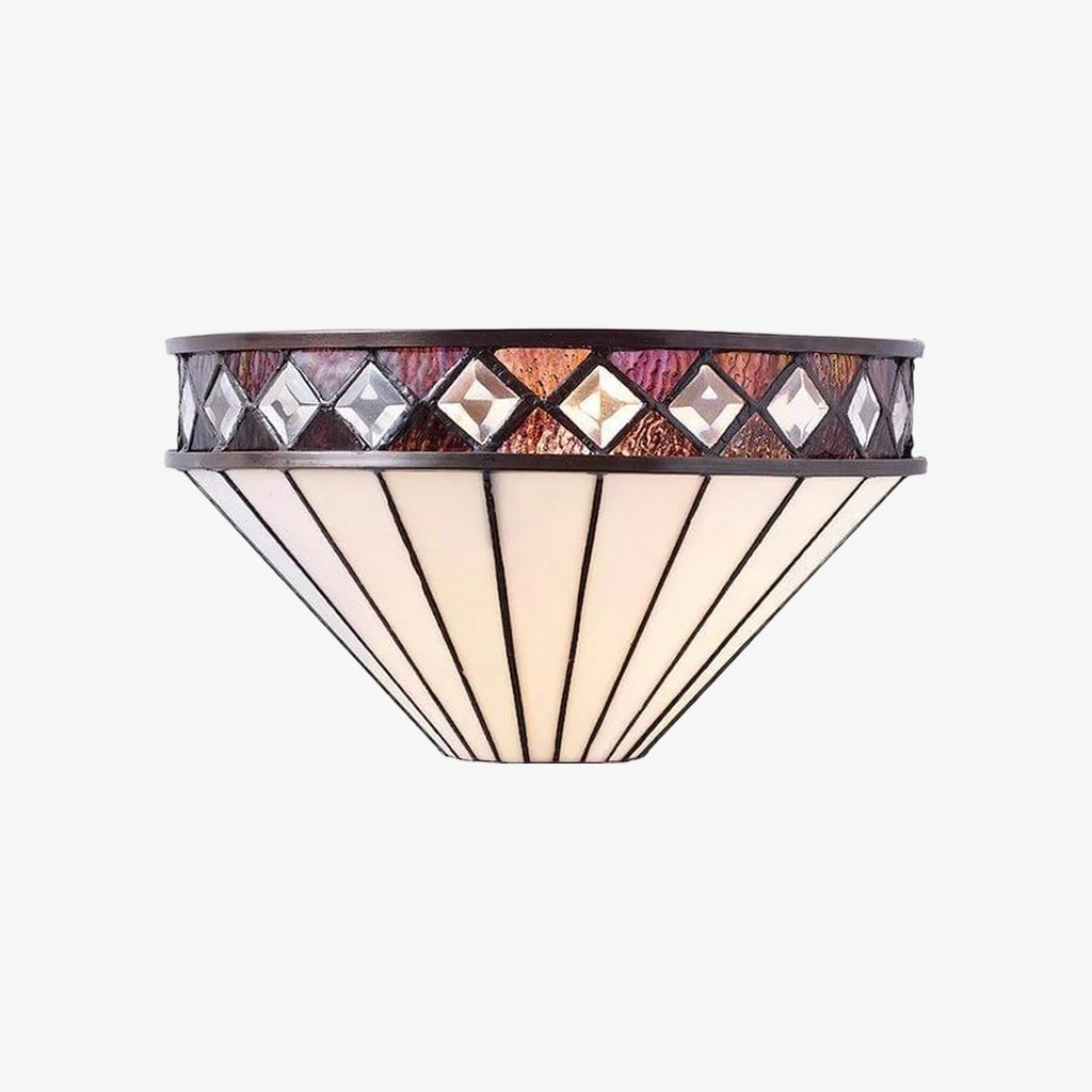 TiffStar Wandleuchte – Vintage Buntglas für Flure und Schlafzimmer | Souliia