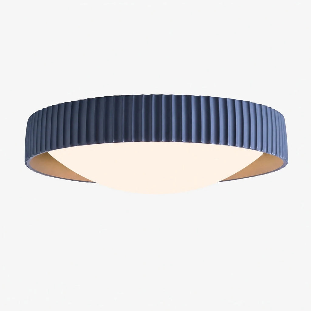 Ribbed Acrylic Resin Flush Mount Ceiling Light | Souliia