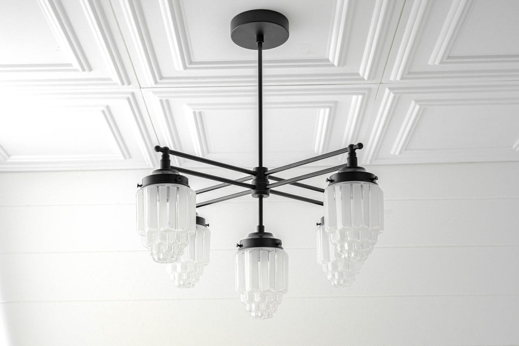Tierlux Glas Moderner Art Deco Mehrarm-Glas-Kronleuchter – Premium Deckenleuchte für Wohnzimmer oder Essbereich | Souliia
