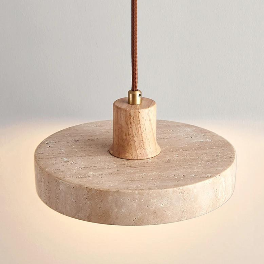 The Star's Radiance Travertine Pendant Light | Souliia