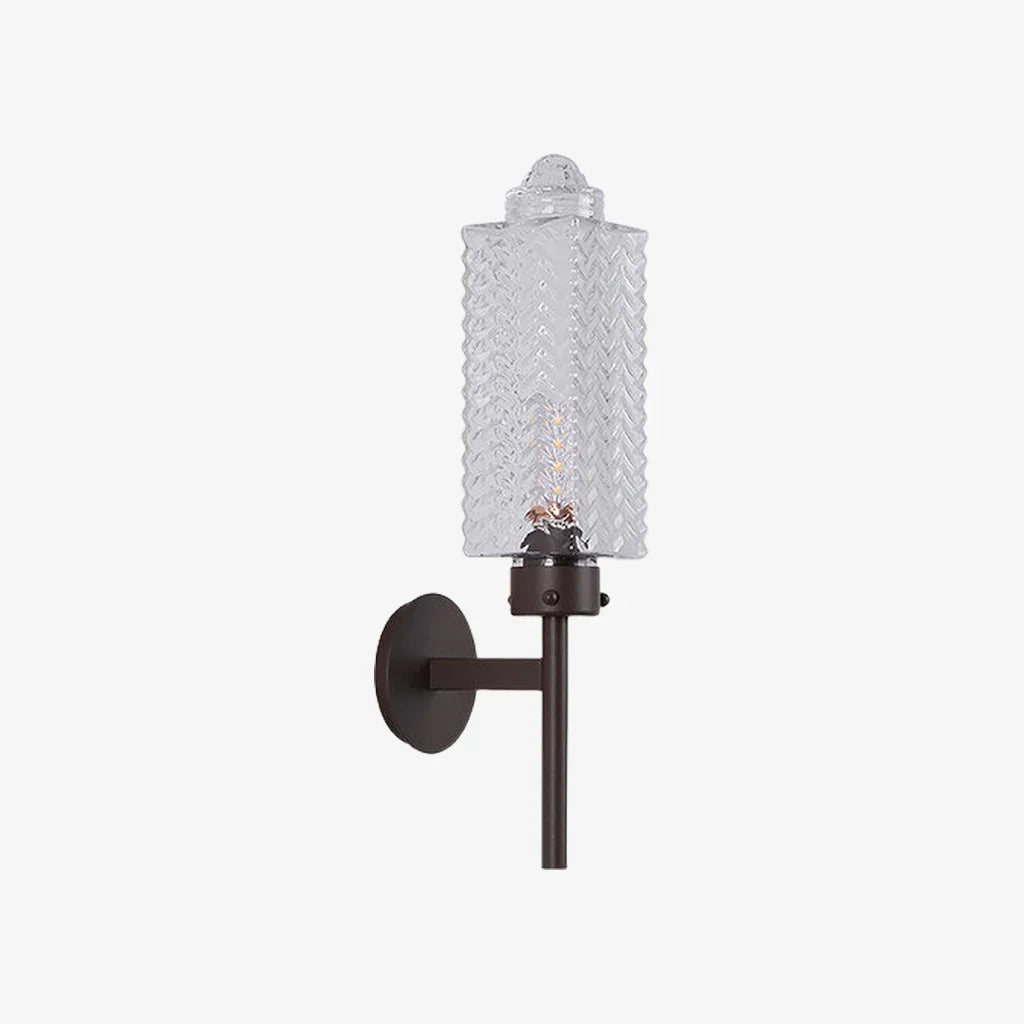 Rippled Glass Outdoor Wall Sconce | Souliia