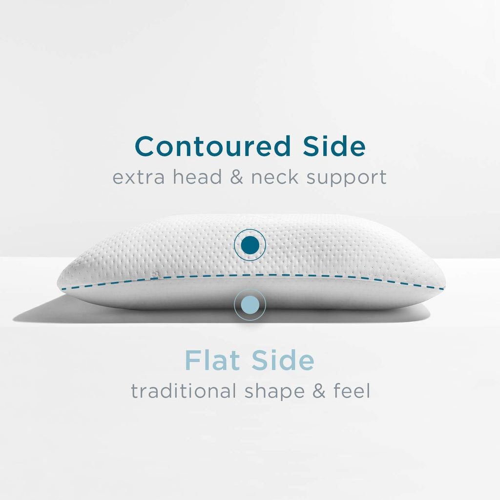 Dual-Sided Contoured Foam Pillow for Spinal Alignment