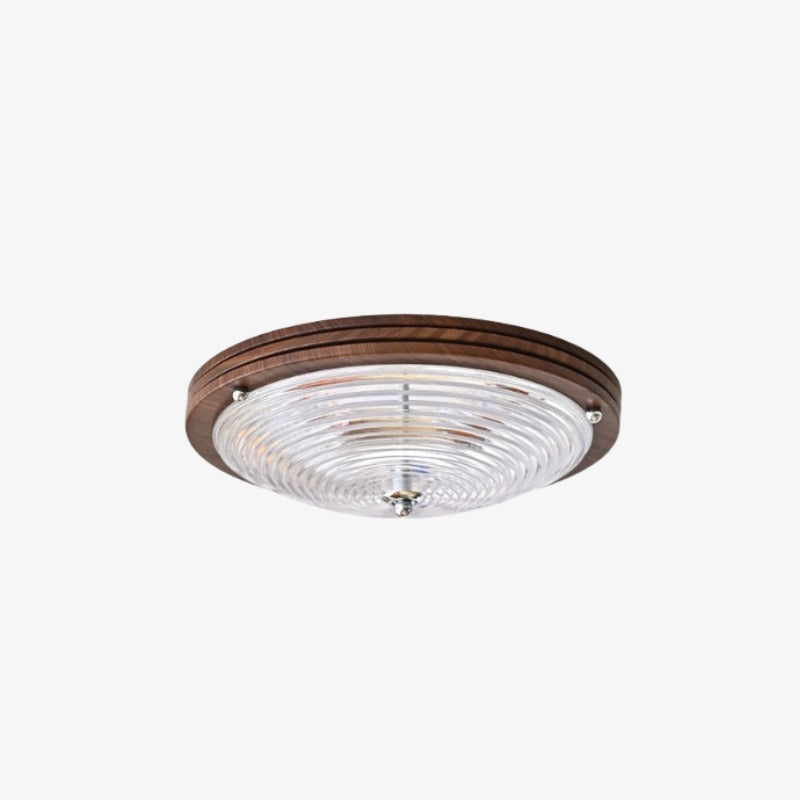 Rippled Glass Flush Mount Ceiling Light | Souliia