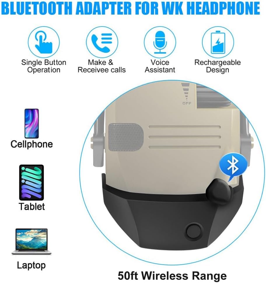 Bezdrátový adaptér ochrany sluchu pro střelecká sluchátka - Bluetooth - Souliia