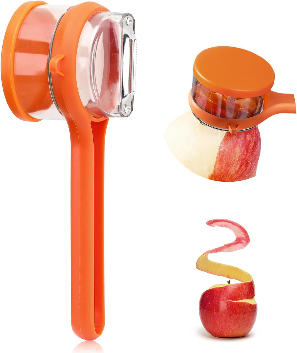 Apple Skin Vegetable Peeler — Dual-Blade Peel Catcher