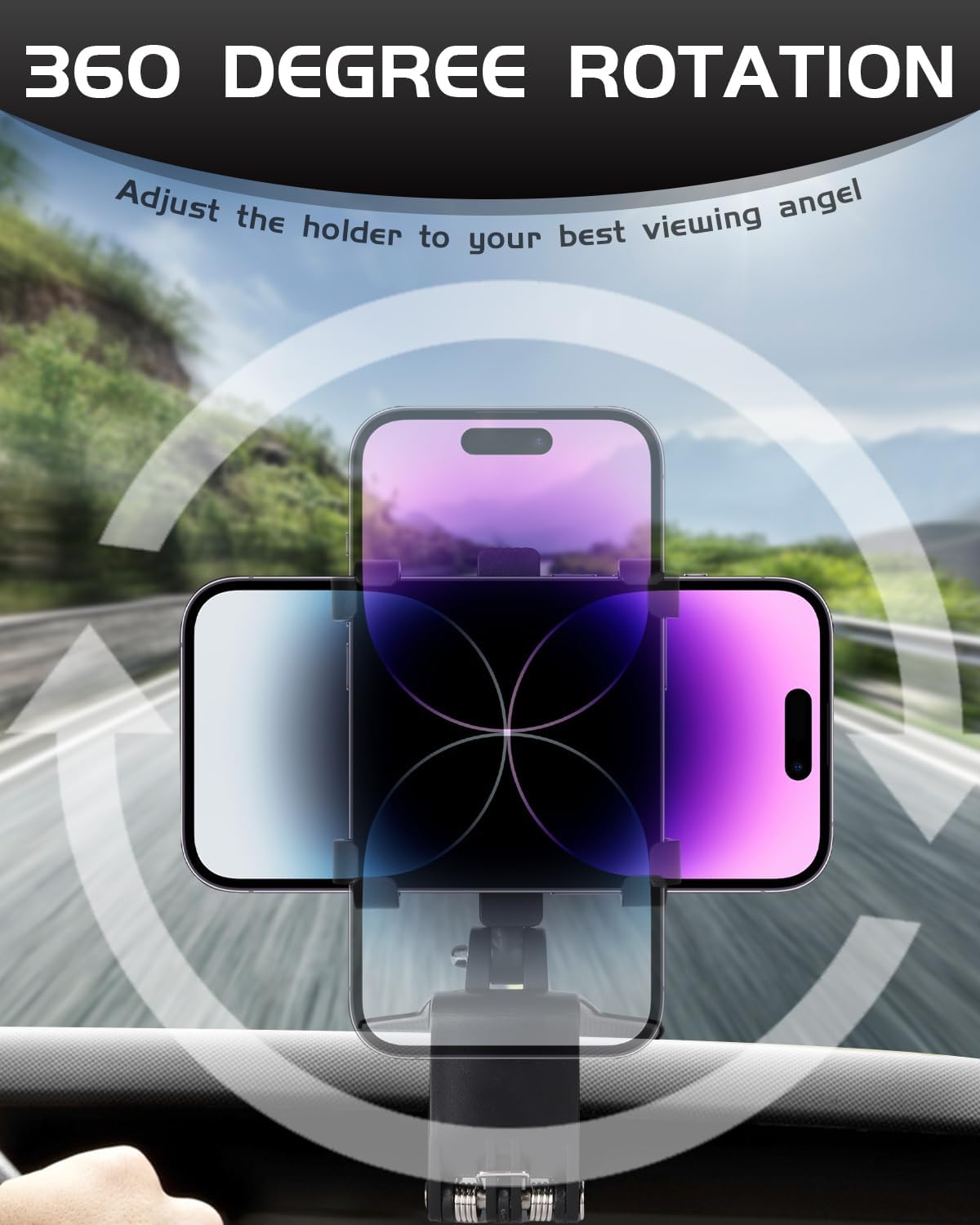 Telefoonhouder voor het dashboard van de auto — veilige, gemakkelijk toegankelijke bevestiging