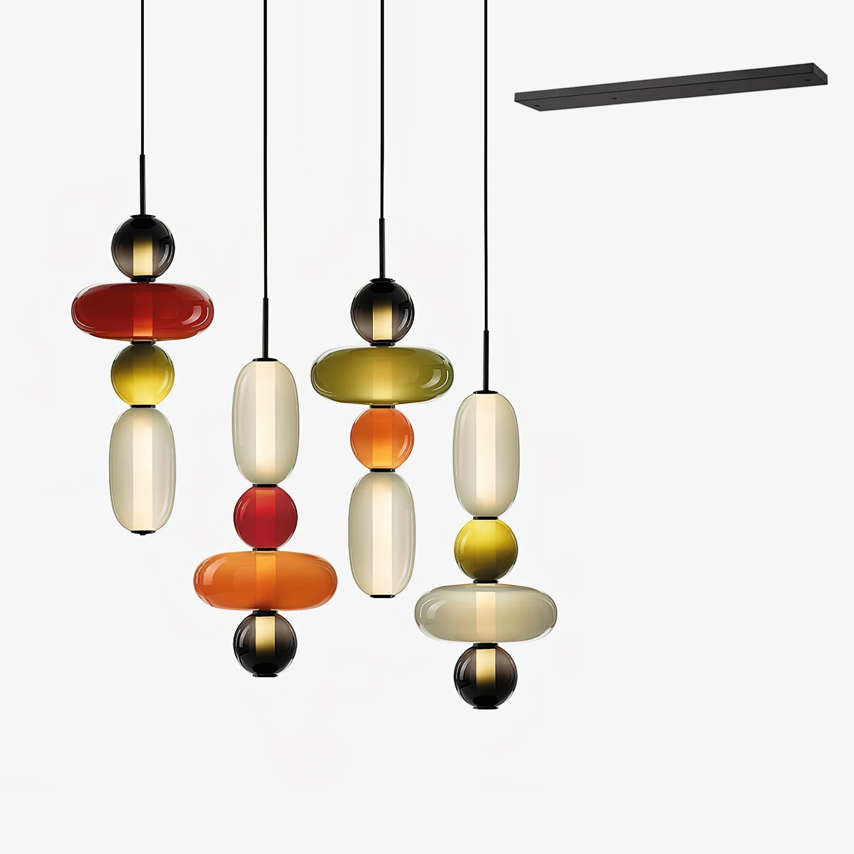 Buntglas Kronleuchter | Souliia