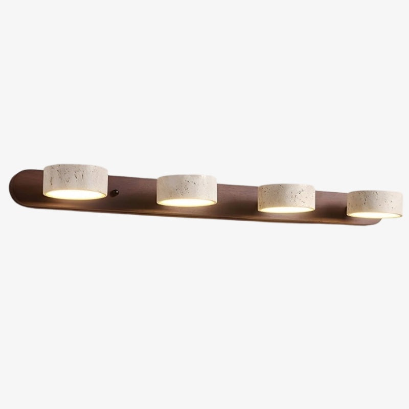 Travellia Moderne lineare Mehrkopf-Wandleuchte - Natürliche Stein Minimalistische Beleuchtung für Schlafzimmer und Flur | Souliia