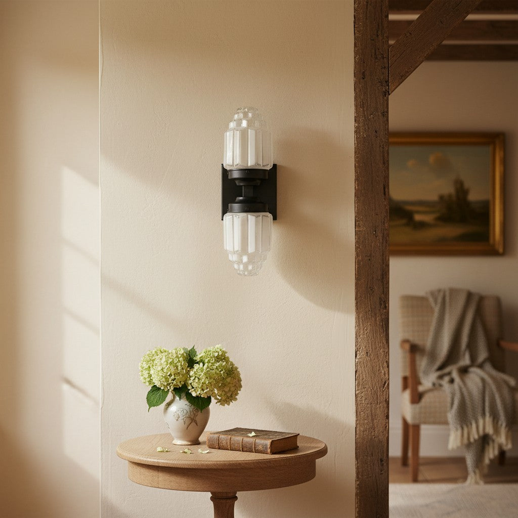 Tierlux Glass Globe Wall Sconce – Metal & Glass Lamp for Living Room or Bathroom | Souliia