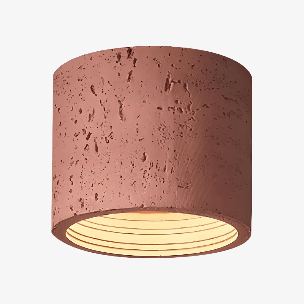 Sabiara Wabi-Sabi Cylindrical Ceiling Lamp - Soft Diffused Ceiling Fixture for Bedrooms and Living Rooms | Souliia