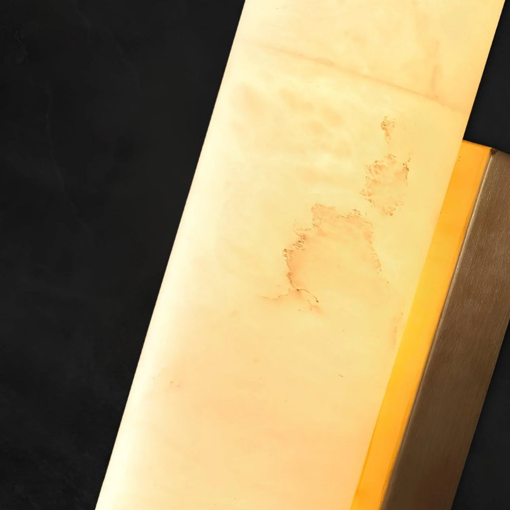 Solaryx Modern Alabaster Wall Lamp - Lighting for Bedroom Living Room | Souliia