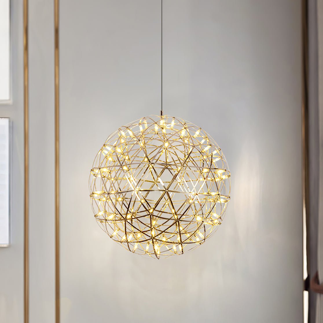 Silver Spark Ball Pendant Light | Souliia