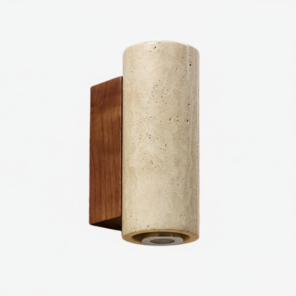 Slivara Natural Stone Wall Sconce - Vintage Light for Living Room | Souliia